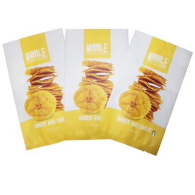 80g Custom Logo Plastic Back Seal Banana Chips Packaging Bags