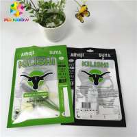 digital printed Food Aluminum foil Beef Jerky three side flat Packaging pouches bags