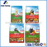 bird food packaging bag (quad bottom with zipper)