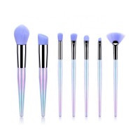 7pcs glaze high-end makeup brush set purple hair beauty makeup tool foundation brush makeup