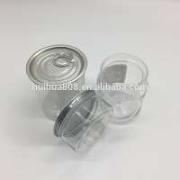 Clear Can Packaging For CBD Gummies Smell Proof Small Plastic Jars With Lids