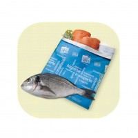 Stand up food grade plastic bag for rice/fish packaging design